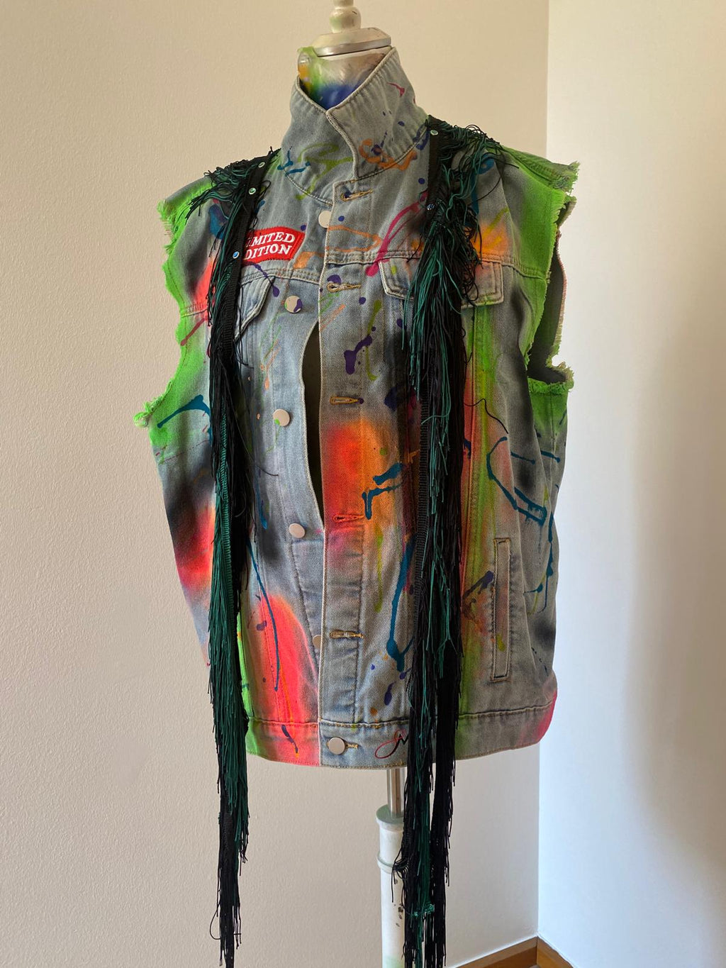 Gilet Denim Fosforescente 8M – David B. - Limited Edition