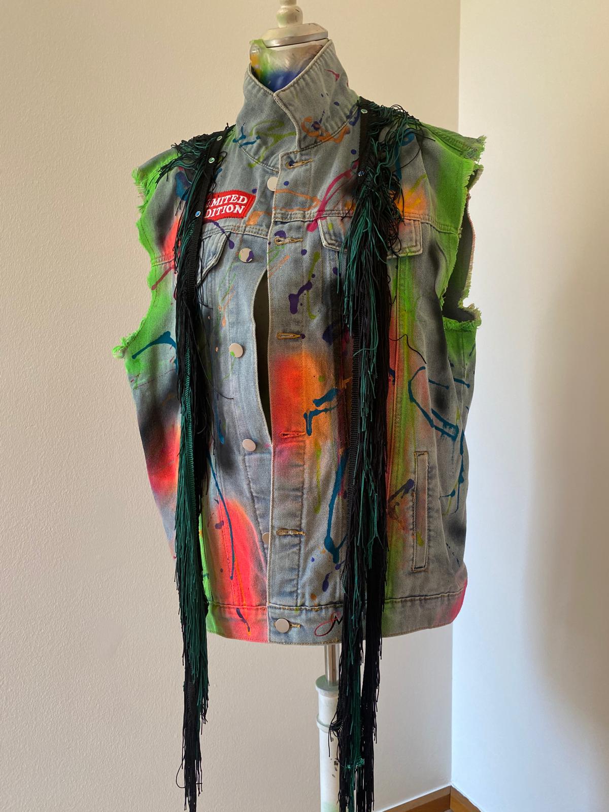 Gilet Denim Fosforescente 8M – David B. - Limited Edition