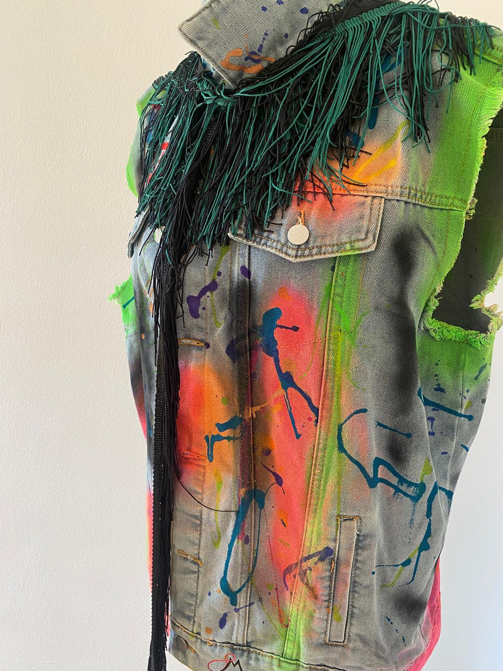 Gilet Denim Fosforescente 8M – David B. - Limited Edition