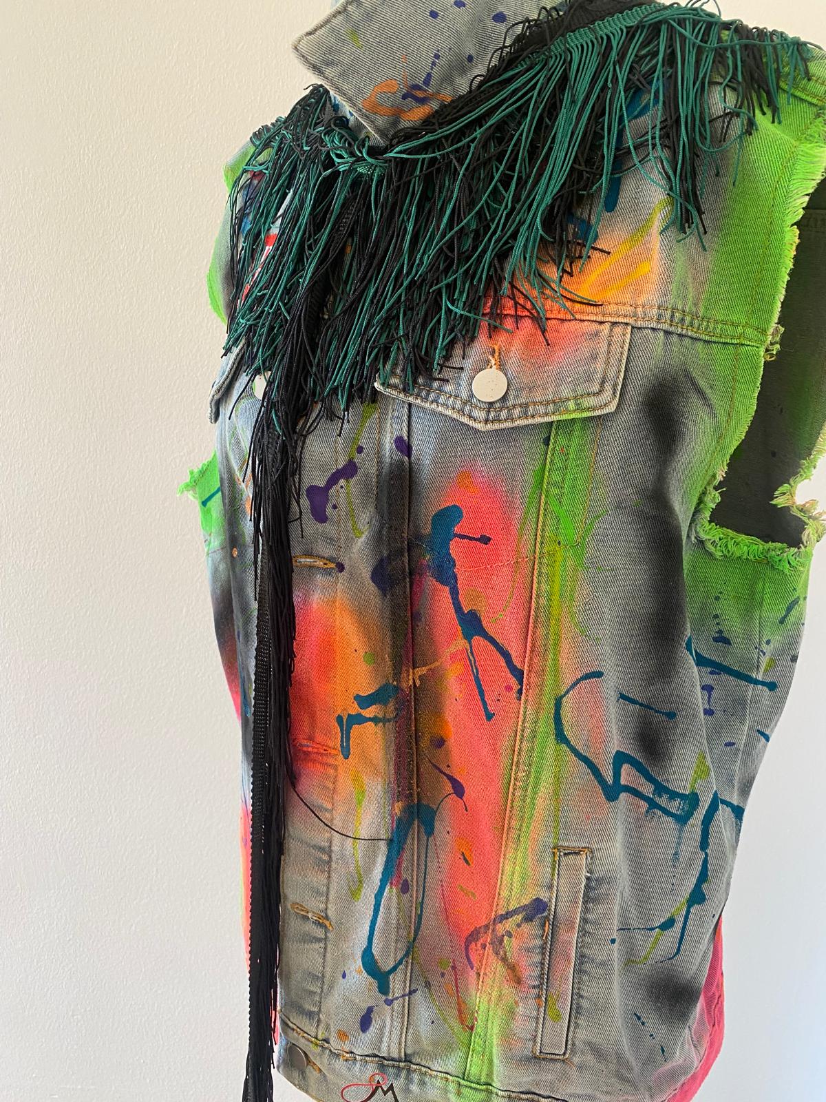 Gilet Denim Fosforescente 8M – David B. - Limited Edition