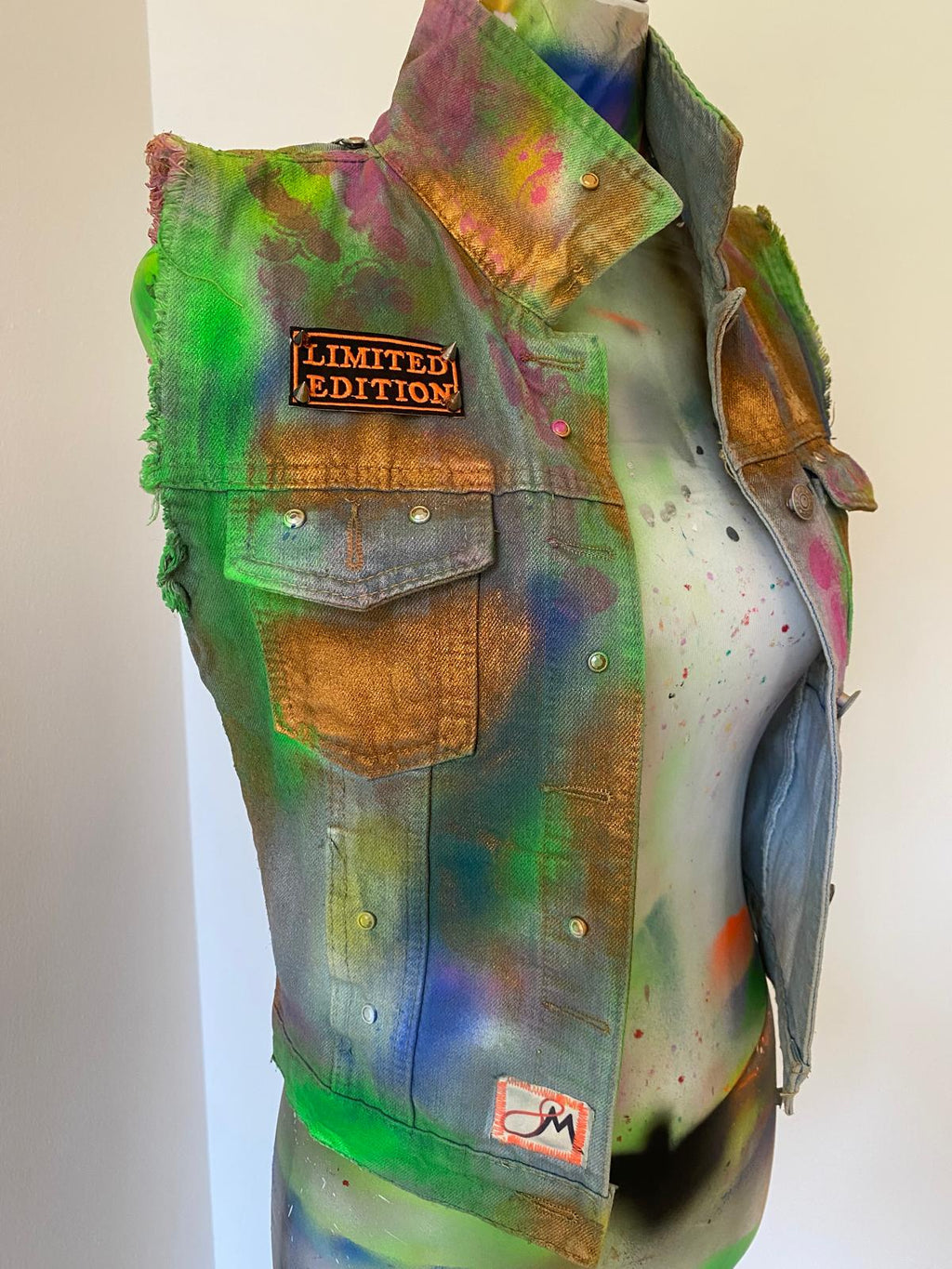Gilet Denim Fosforescente 8M – Fenice Limited Edition