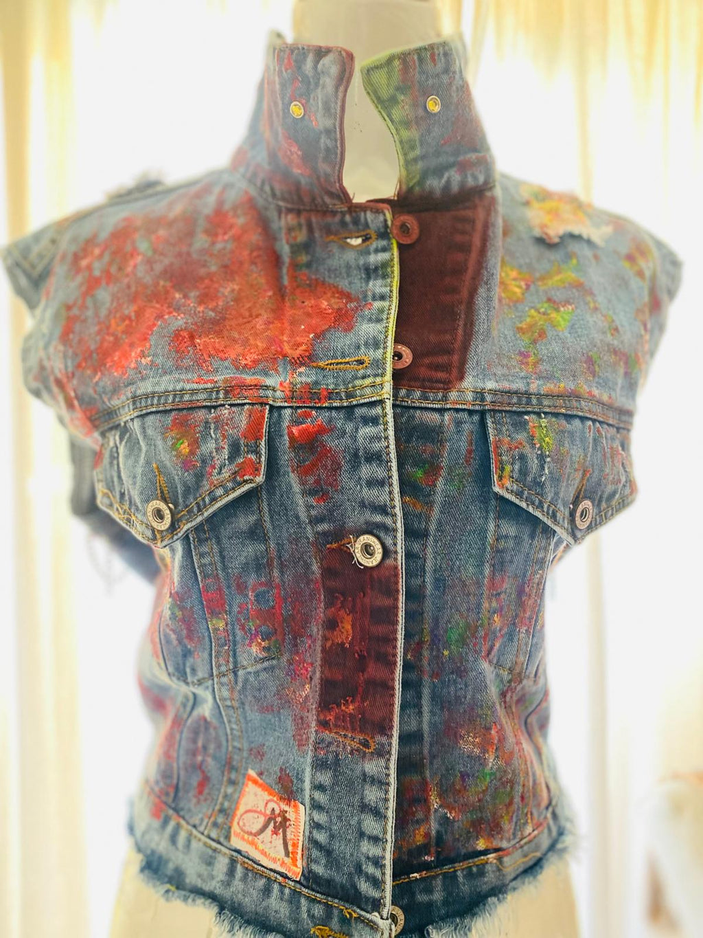 Gilè Denim Flash - Fosforescente