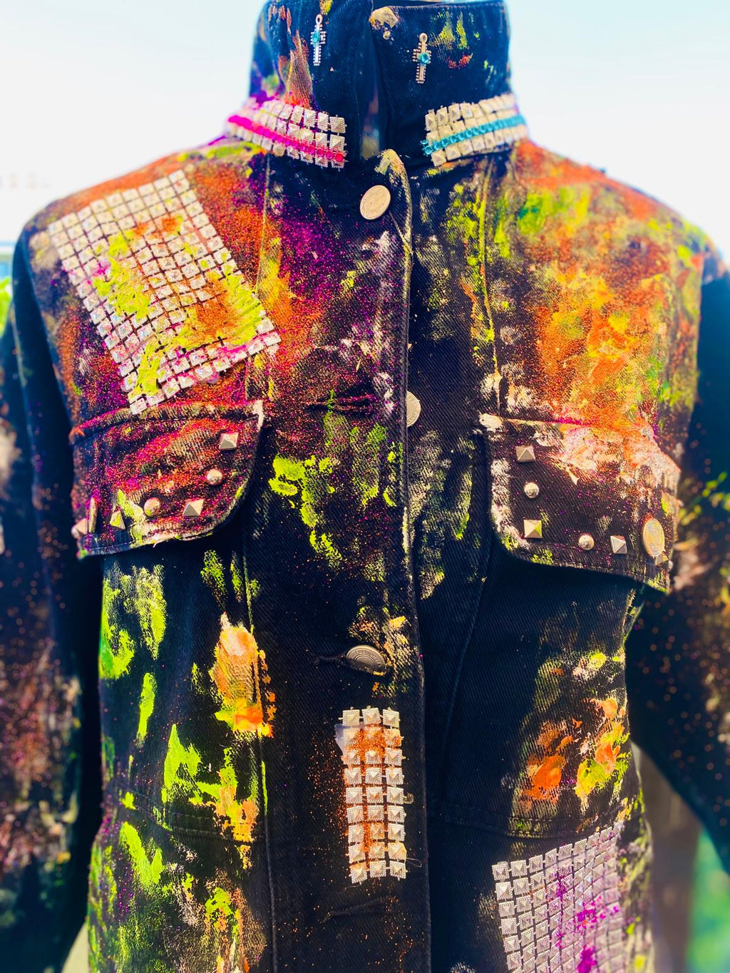 Giacca Denim lavorata tutta a mano - SOLD OUT
