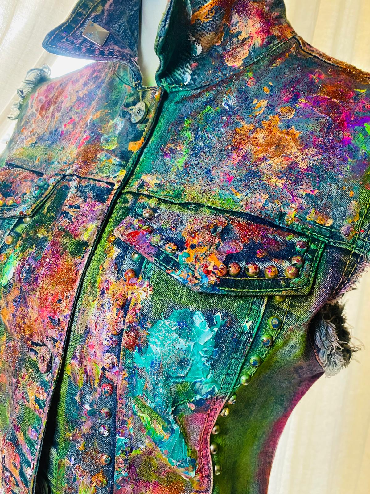 Gilet Denim Tutta fatta a mano