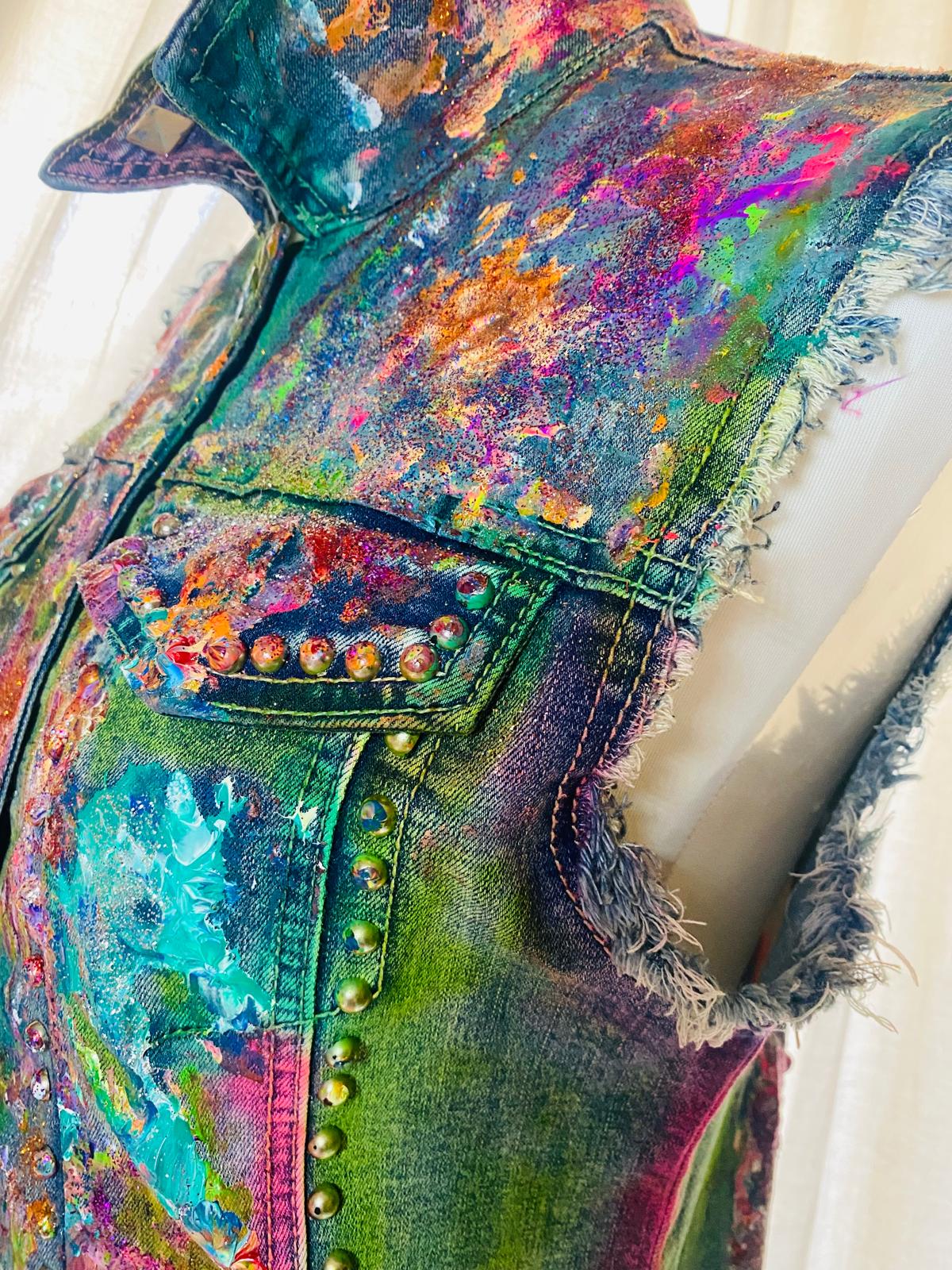 Gilet Denim Tutta fatta a mano