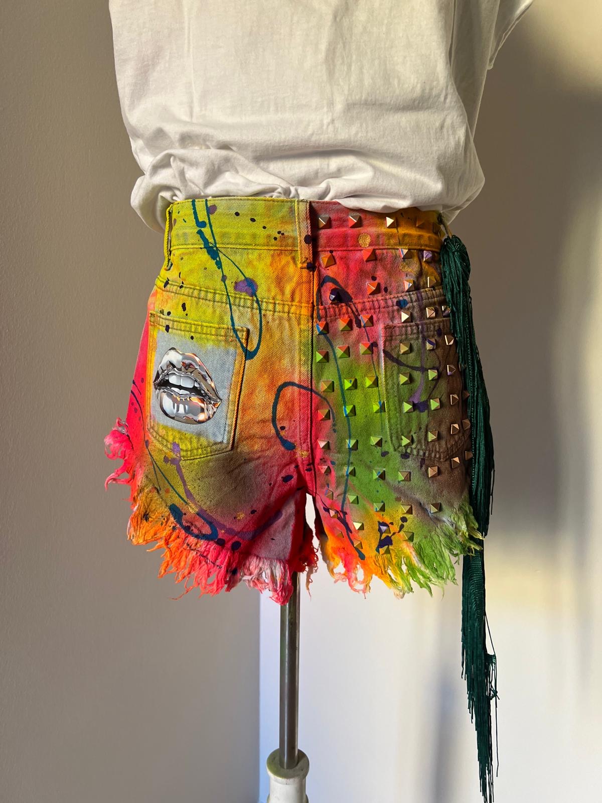 Pantaloncino borchiato