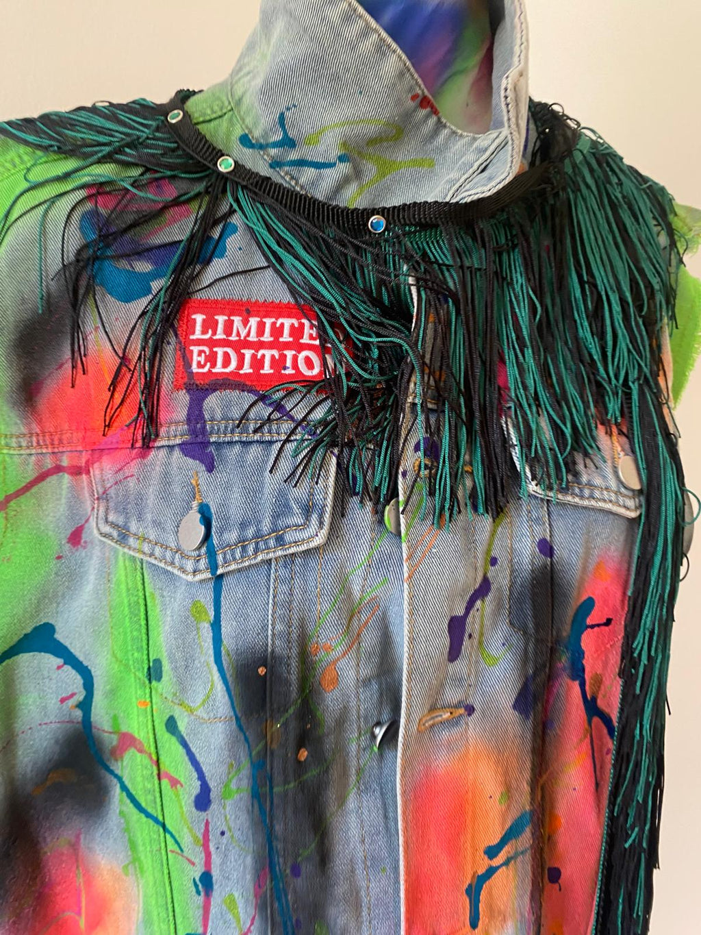 Gilet Denim Fosforescente 8M – David B. - Limited Edition